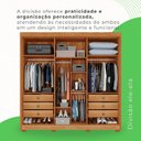 Ver imagem 7 de Guarda-roupa Casal 6 Portas 6 Gavetas Granada com Pés 100% MDF