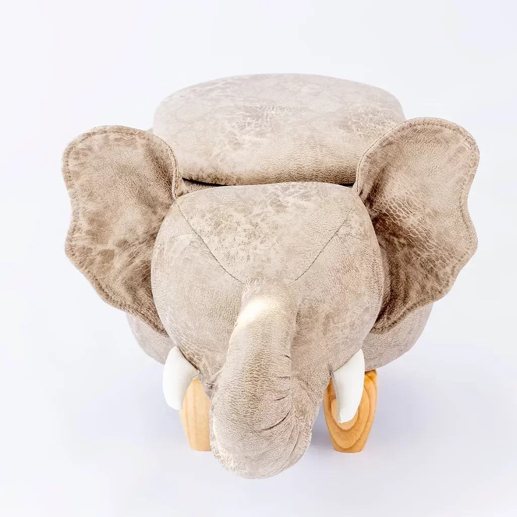 Puff Infantil Elefante Couro Sintético e Madeira L63xa38xc32:com - 11