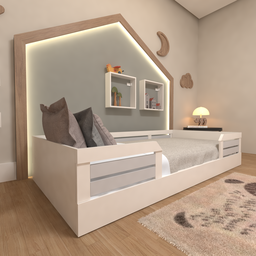 Cama Infantil Montessoriana Solteiro Lua - 6