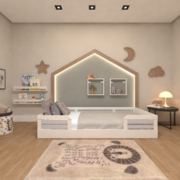 Cama Infantil Montessoriana Solteiro Lua - 3