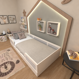 Cama Infantil Montessoriana Solteiro Lua - 5