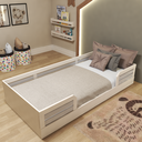 Ver imagem 1 de Cama Infantil Montessoriana Solteiro Lua Branco/Cinza Cristal