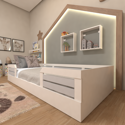 Cama Infantil Montessoriana Solteiro Lua - 4