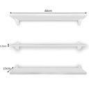 Ver imagem 2 de Kit Jogo 4 Prateleiras de Parede Mdf Branco 60x15