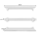 Ver imagem 2 de Kit Jogo 4 Prateleiras de Parede Mdf Branco 60x15