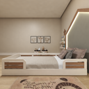 Ver imagem 3 de Cama Infantil Montessoriana Solteiro Lua Branco/Carvalho Mel