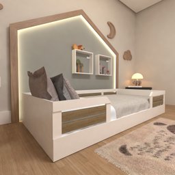 Cama Infantil Montessoriana Solteiro Lua - 6