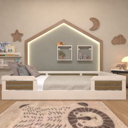 Cama Infantil Montessoriana Solteiro Lua - 2