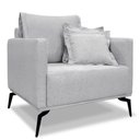 Ver imagem 7 de Kit 2 Poltronas Para Sala De Estar Sirius Linho Cinza Metáli