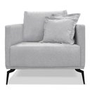 Ver imagem 6 de Kit 2 Poltronas Para Sala De Estar Sirius Linho Cinza Metáli