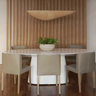 Mesa de Jantar Cone Oval 160x90 cm Tampo Laca Branca + Vidro Base Branca Personal Moveis Design Bran - 2