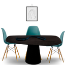 Ver imagem 4 de Mesa Oval Organica Flower 160x90cm em Ebano Modelar Moveis Mesa de Jantar Orgânica