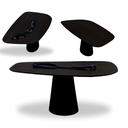 Ver imagem 2 de Mesa Oval Organica Flower 160x90cm Madeira Ébano 6 Lugares - Modelar Art