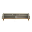 Ver imagem 3 de Rack / Bancada Fl 2.20m 4 Portas Estilo Retrô para Tv até 75'' Cor Off White