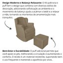 Ver imagem 5 de Poltrona Amamentação Cadeira Reforçada Balanço e Puff Lile Suede:bege Escuro