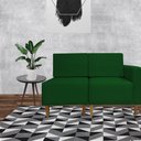 Ver imagem 3 de Poltrona Decorativa Alicia Lado Esquerdo Suede Verde Pés Madeira Ms Decor
