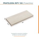 Ver imagem 4 de Prateleira em Porcelanato para Banheiro Ripy 100cm Bege/Travertino Yescasa