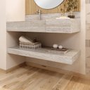 Ver imagem 5 de Prateleira em Porcelanato para Banheiro Ripy 100cm Bege/Travertino Yescasa