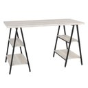 Ver imagem 5 de Mesa Escrivaninha Cavalete 135cm Estilo Industrial Prisma C08 Snow/Preto - Mpozenato