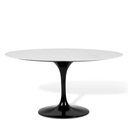 Ver imagem 1 de Mesa Saarinen Oval Carrara 198x122cm - Base Preta