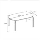 Ver imagem 4 de Mesa de Centro com Tampo Oval e Pés em Madeira Maciça Lizz Oblonga 100% MDF