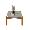 Ver imagem 5 de Mesa de Centro com Tampo Oval e Pés em Madeira Maciça Lizz Oblonga 100% MDF