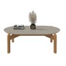 Mesa de Centro com Tampo Oval e Pés em Madeira Maciça Lizz Oblonga - 3