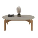 Ver imagem 3 de Mesa de Centro com Tampo Oval e Pés em Madeira Maciça Lizz Oblonga