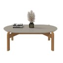 Ver imagem 3 de Mesa de Centro com Tampo Oval e Pés em Madeira Maciça Lizz Oblonga 100% MDF