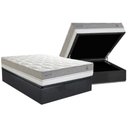 Ver imagem 1 de Conjunto Box Baú Casal: Colchão Molas Herval Maxspring C1672 + Base Crc Suede Gray (138x188)