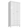 Guarda-Roupa Infantil 76cm 3 Portas 2 Gavetas Beka I03 Flex Branco/Azul/Rosa - Mpozenato - 1