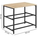 Ver imagem 3 de Banco Sapateira Industrial em Aço Preto F84 Pinus Natural Dmobiliario