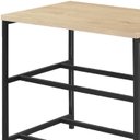 Ver imagem 4 de Banco Sapateira Industrial em Aço Preto F84 Pinus Natural Dmobiliario