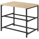 Ver imagem 1 de Banco Sapateira Industrial em Aço Preto F84 Pinus Natural Dmobiliario