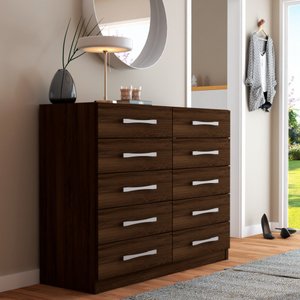 Cômoda Vitoria 10 Gavetas Cacau - Panorama Móveis