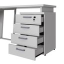 Ver mais imagens de Mesa para Escritório em L Mesa L com Gaveteiro Moderno 4 Gavetas 150cm Cinza F5 Office