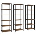 Ver mais imagens de Armário Estante Multiuso Organizador Despensa 15 Prateleiras 177cm Rustic/preto Madesa