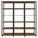 Ver imagem 6 de Armário Estante Multiuso Organizador Despensa 15 Prateleiras 177cm Rustic/preto Madesa