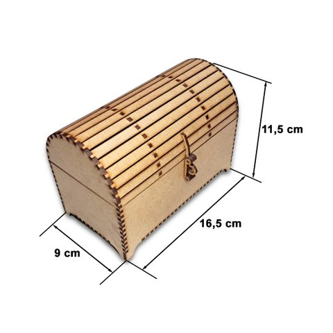 MINI BAÚ MULTIUSO MDF PORTA CHAVES ÓCULOS CÁPSULAS NESPRESSO SB bau 16x9