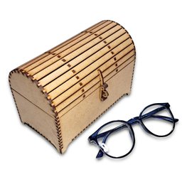 MINI BAÚ MULTIUSO MDF PORTA CHAVES ÓCULOS CÁPSULAS NESPRESSO SB bau 16x9 - 3