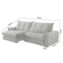 Ver imagem 4 de Sofá Firenze Veludo 02 Módulos de 80cm B25cm Meu Sofá Online