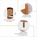 Ver imagem 6 de Aparador para Sala de Estar 2 Gavetas Lizz Branco/Cedro