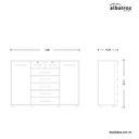 Ver imagem 5 de Cômoda 2 Portas 7 Gavetas Fontana