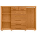 Ver imagem 5 de Cômoda para Quarto 7 Gavetas e 2 Portas Fontana Marrom/Cinamomo
