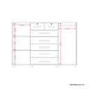 Ver imagem 6 de Cômoda para Quarto 7 Gavetas e 2 Portas Fontana