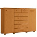 Ver imagem 3 de Cômoda para Quarto 7 Gavetas e 2 Portas Fontana