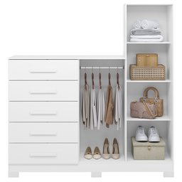 Cômoda para Quarto 5 Gavetas e 2 Portas com Espelho New Master - 10 Cômoda para Quarto 5 Gavetas e 2 Portas com Espelho New Master - 10