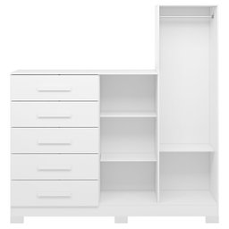 Cômoda para Quarto 5 Gavetas e 2 Portas com Espelho New Master - 7 Cômoda para Quarto 5 Gavetas e 2 Portas com Espelho New Master - 7
