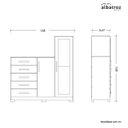 Ver imagem 7 de Cômoda com Espelho 5 Gavetas 2 Portas New Master