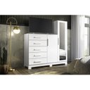 Ver imagem 2 de Cômoda com Espelho 5 Gavetas 2 Portas New Master
